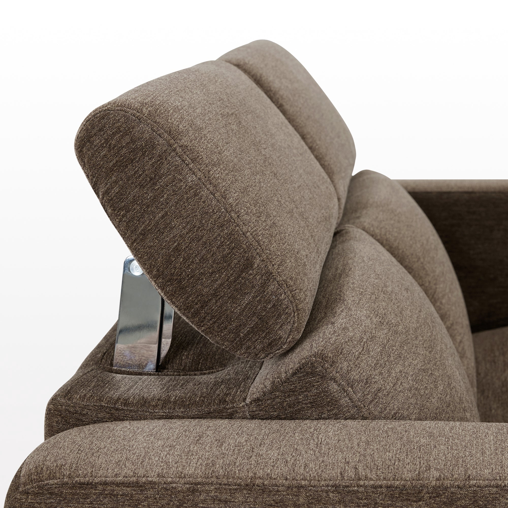 MCombo 62.2'' Wall Hugger Power Loveseat Recliner Sofa for Living Room, Office, Fabric, Coffee