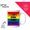 thumbnail image 4 of SpreadPassion Gay Gifts I Can't Even Think Straight Ceramic Coffee Mug 11 Oz - Unique Funny Mug Gift, 4 of 6