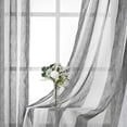 thumbnail image 3 of Danolaps Black and White Sheer Curtains,Stripe Farmhouse Curtains Window Curtain Panel for Living Room Bedroom,2 Panels, 3 of 7