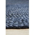 thumbnail image 4 of 5x7 Ft Oval Navy Blue Jute Area Rug | Handmade | Solid Farmhouse Design | Natural Jute Rug for Living Room | Dining Room | Bedroom | Kitchen | Hallway | Entryway, 4 of 5