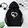 thumbnail image 2 of Mrzhqd Toddler Girls Sweatshirts Hoodie Long Sleeve Soft Sweatshirt Graphic Hoody Kids Cute Pullovers Top Clothes For Girls Black Size 3-4 Years, 2 of 4