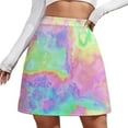 thumbnail image 2 of Tie Dye Marble A-line Skirt St Pastels Abstract Art Streetwear Casual Skirts Modern Mini, 2 of 7