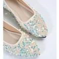 thumbnail image 5 of Quaouag Women's Super Sparkle Bling Party Ballets Wedding Bridal Shiny Dress Flats Rhinestone, 5 of 5