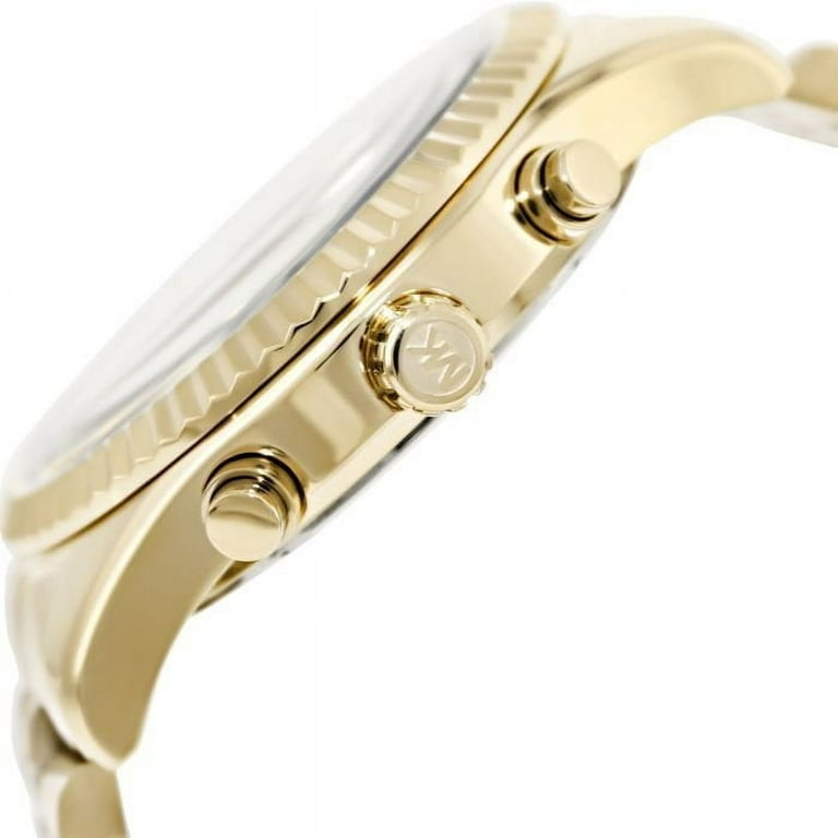 Michael Kors Men\'s Lexington MK8286 45mm Steel Watch Stainless Chronograph Gold-Tone