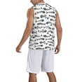 thumbnail image 2 of Naloa Fish Bones Basketball Jersey Reversible Men's Mesh Athletic Sports Shirts Training Practice S-4XLMedium, 2 of 6
