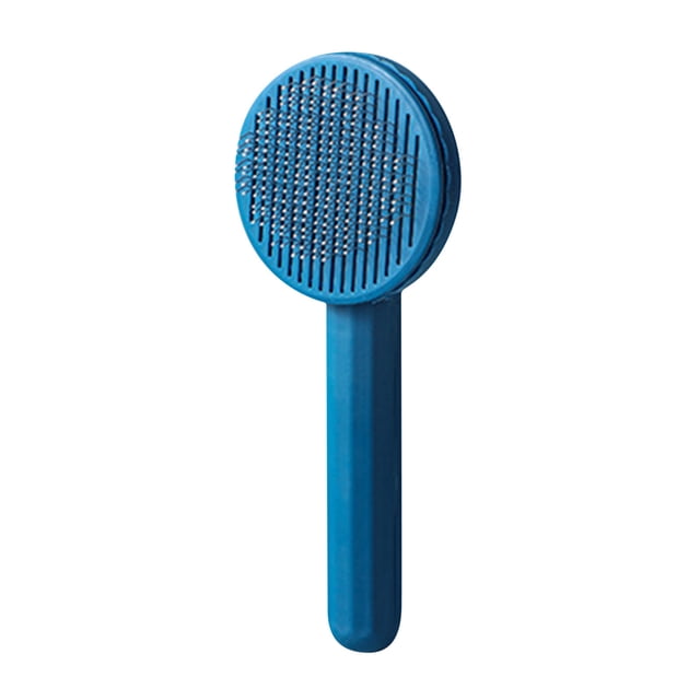 Self-Cleaning Dog Hair Removal Comb by Yijian - 135° Needle Design for Tangle-Free Grooming, Circular Massage, Anti-Rust, Easy Clean, Comfortable Grip, Lightweight, 20x7.5cm