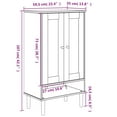 thumbnail image 4 of vidaXL Shoe Cabinet SENJA Rattan Look Brown 59.5x35x107 cm Solid Wood, 4 of 5