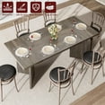 thumbnail image 3 of Senfot 71 Inch Rectangular Dining Table for 6 People, Long Wooden Dining Room Table,Farmhouse Tall Kitchen Table with Large Tabletop & Heavy Duty Legs for Kitchen,Dining Room & Living Room,Gray, 3 of 7