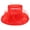 Red, variant on ChicHeadwear Church Tea Party Organza Floral Sun Hat - White