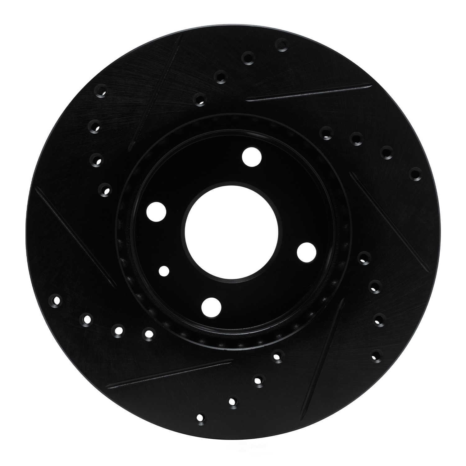 Dynamic Friction Company 633-47076R DFC Brake Rotor - Drilled And Slotted - Black