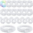 thumbnail image 1 of IVARYSS Coleteros Blancos para Teñir Anudado Diademas con Lazo de Algodón DIY 3 Tipos de Actividades de Fiesta Accesorios para el Cabello para Niñas y Mujeres 20 Piezas, 1 of 5
