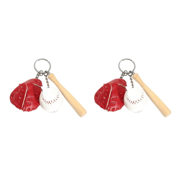 Advancent 3 piezas de llavero de béisbol artificial guante de murciélago de llavero de decoración de oficina en casa regalo de fiesta Type2 NO2 Advancent CBP182638