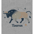 thumbnail image 2 of Taurus Zodiac Sign Adult Heather Gray Crew Neck Short Sleeve Tee-Large, 2 of 2