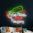 thumbnail image 5 of Handmadetneonsign Let's Make Pour Decisions Neon Sign, Wine Bottle Wall Art Decor, Wine Wall Decor, 5 of 5