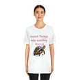 thumbnail image 4 of Good Things Are Waiting For Us Cute Rainbow Turtle Unisex Short Sleeve Tee, 4 of 8