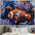thumbnail image 2 of Orinice Clown Fish Coral Ocean Tapestry Wall Hanging Unique Style for Home Decor, Graphic Art for Living Room Bedroom Apartment, Farmhouse Dorm Decoration 40x30inch, 2 of 6