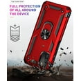 thumbnail image 6 of for Samsung Galaxy A03S Case,Galaxy A03S Case with HD Screen Protector,[Military Grade] Ring Car Mount Kickstand Hybrid Hard PC Soft TPU Shockproof Protective Case for Samsung A03S (Red), 6 of 13