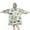 White Colorful Dinosaurs, variant on Wearable Oversized Blanket,White Cute Dinosaurs Pattern Wearable Blanket Hoodie for Adults,Cozy Hooded Blankets with Super Pockets,Super Warm Fuzzy Pullover for Women & Men