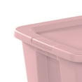 thumbnail image 6 of Sterilite Large Storage Bin, 18 Gallon Plastic Storage Container with Snap-On Lid, Light Pink, 6 of 8