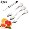 thumbnail image 1 of 4PCS Fruit Spoon Set Sawteeth Baby Spoon Dessert Spoon with Grapefruit Peeler, 1 of 9