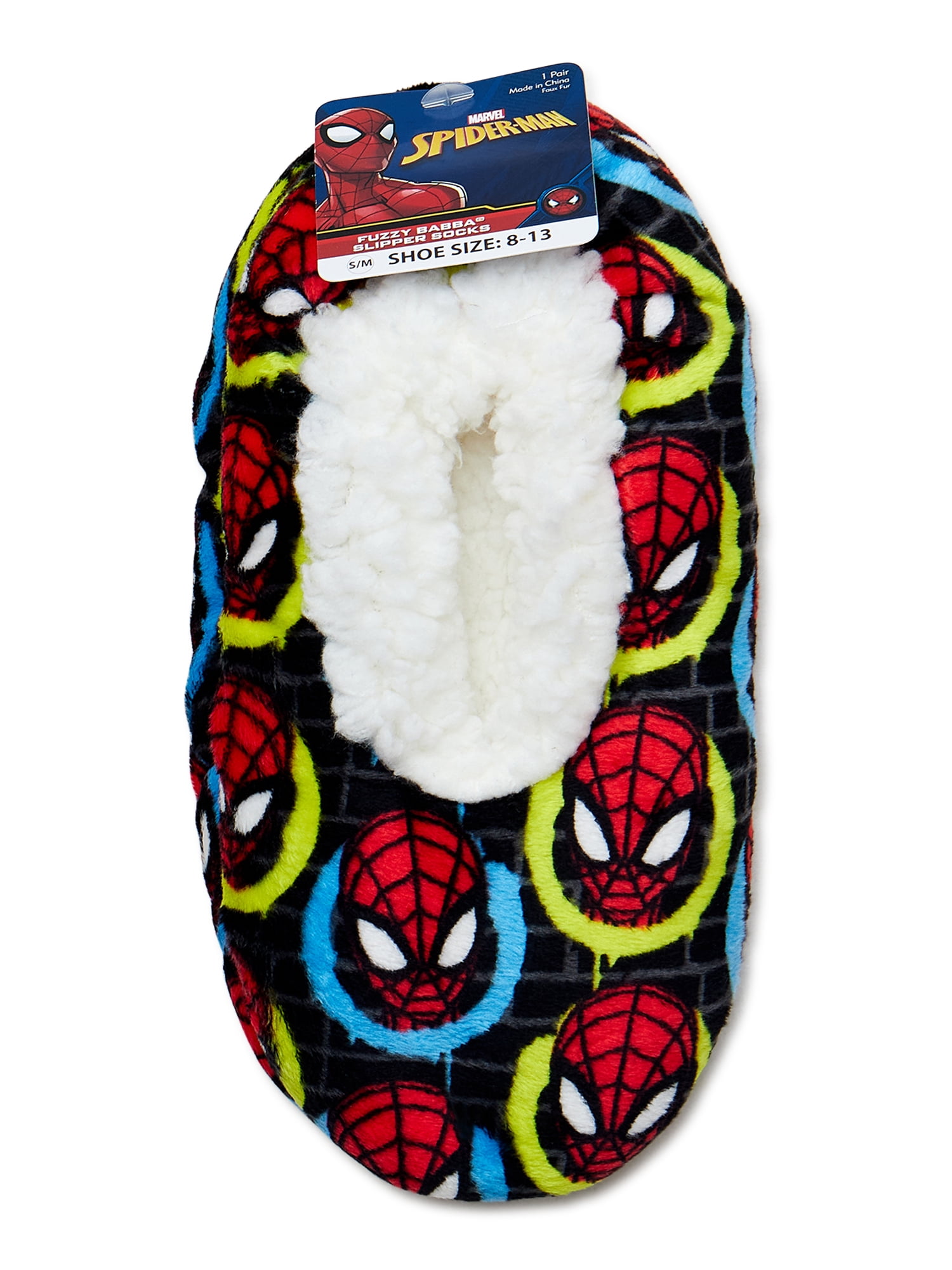 Spider-Man, Boys Slipper Socks, 1-Pack, Sizes S/M & M/L