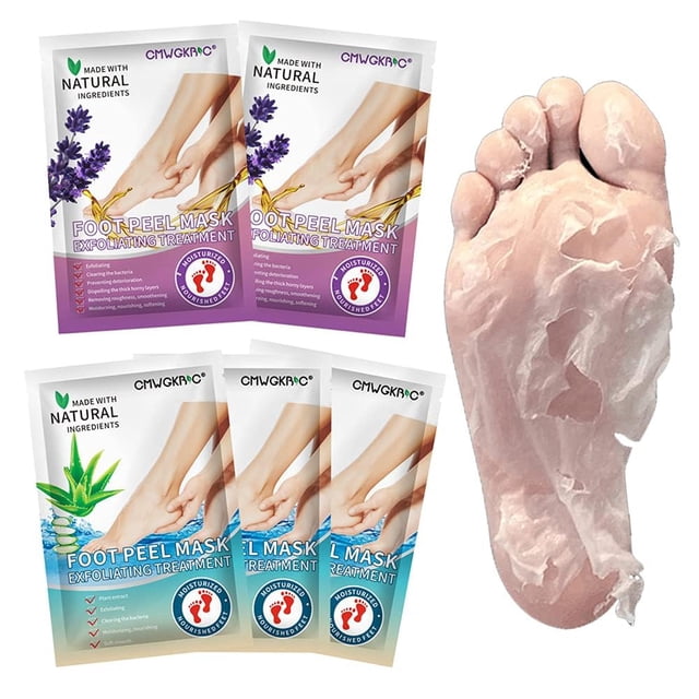 Mascarilla exfoliante para pies CMWGKBC, paquete de 5, removedor de callos