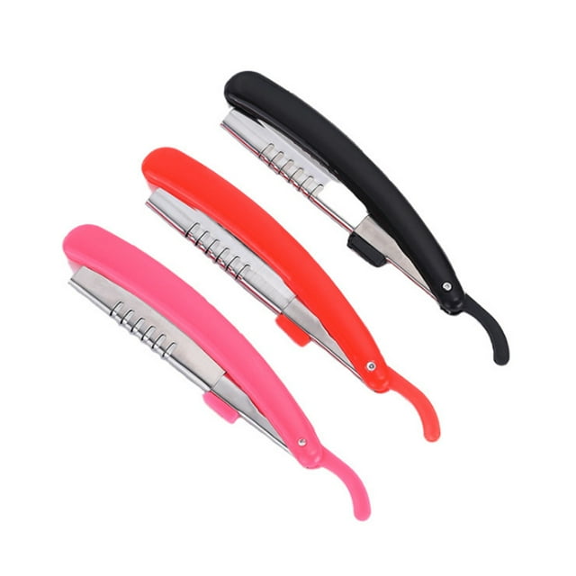 Maquinilla de afeitar para el cuidado de la barba Maquinillas de afeitar plegables rectas Maquinilla de afeitar para cejas Labymos Color aleatorio