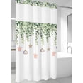 thumbnail image 4 of Eucalyptus Leaf No Hook Shower Curtain Waterproof,Bathroom Curtains with Snap in Liners and See Through Top Window,Coastal Beach Starfish Nautical Ocean Hotel Style Bathtub Curtains Shower 36"Wx78"L, 4 of 8