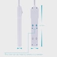 thumbnail image 4 of KMC 6-Outlet Surge Protector Power Strips 2-Pack, 900 Joule Energy Rating, 4-Foot Cord, 4 of 6