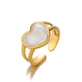 thumbnail image 5 of Anillo abierto de acero inoxidable con forma de gota de agua, estilo hip hop, chapado en oro, de acero de titanio, para mujer, 5 of 5