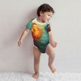 thumbnail image 4 of Rocae Red And Blue Fire Peacock for Baby Cotton Short-Sleeve Bodysuits for Unisex Onesies Bodysuit-18 Months, 4 of 7