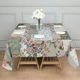 thumbnail image 3 of Pioneer Flower Floral Print Pattern Square Tablecloth,Waterproof Square Table Cover,Wipeable Spillproof Washable Table Cover for Home Kitchen Party Decor 60"x60"(152x152cm), 3 of 6