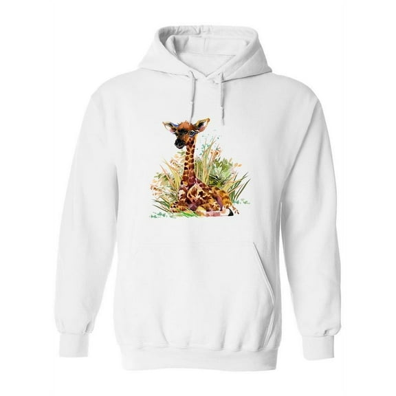 Watercolor Giraffe Design Hoodie Women -Image by Shutterstock, Female XX-Large