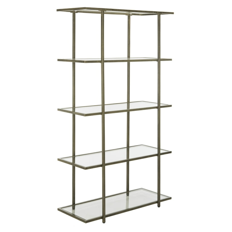 Safavieh Francis French Silver/Clear Metal Etagere Safavieh Francis French Silver/Clear Metal Etagere