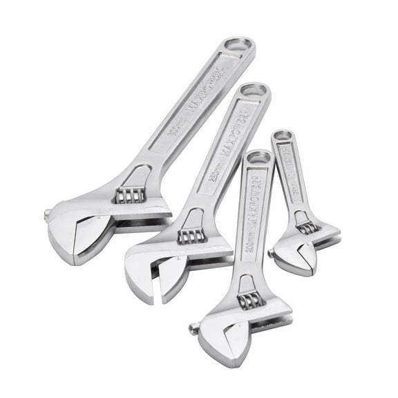 MAXPOWER 4pc Heavy duty adjustable wrench set