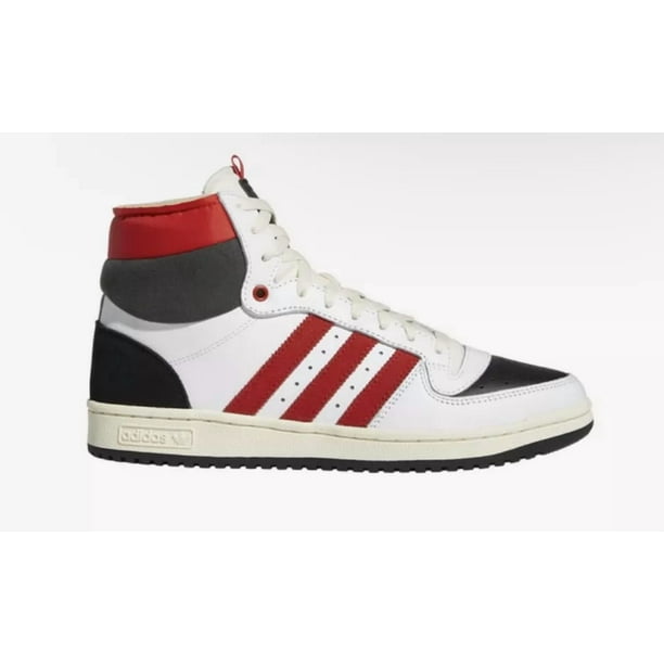 Ad-id-as Top Ten RB Men Size 9 Retro Bball Shoe White Black Sneaker Trainer NEW