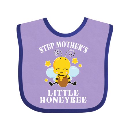 

Inktastic Cute Bee Step Mother s Little Honeybee with Stars Gift Baby Boy or Baby Girl Bib