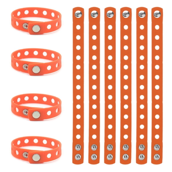 GOGO 10 PCS Kids' Rubber Bracelet, Adjustable Wristband Fit Shoe Jibbitz Crocs Charms