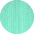 thumbnail image 1 of Ahgly Company Indoor Round Abstract Turquoise Blue Contemporary Area Rugs, 8' Round, 1 of 4