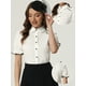 thumbnail image 2 of Blusa vintage Allegra K con cuello Peter Pan Blanco L, 2 of 5