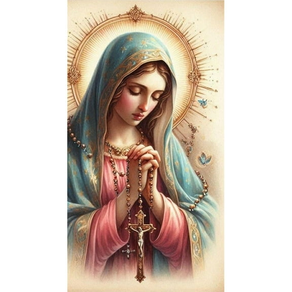 wooden puzzle Praying Madonna Intelligent Game Fit togather a magic Art for home Decoration or Prensent 300 pieces