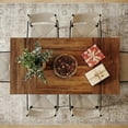 thumbnail image 6 of 55-Inch Black & Brown Mid-Century Modern Dining Table, Rectangular Wood Table With Double Pedestal, Seats 4-6 For Dining Room, Kitchen & Home, 6 of 7
