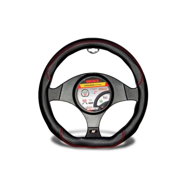 CUBREVOLANTE DE PIEL NEGRO FORMA "D"