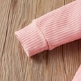 thumbnail image 6 of Odeerbi Baby Bodysuit Layette Set for Toddler Infant Newborn Girls Boys Ribbed Solid s Elastic Pants Outfits Set Pink, 6 of 9