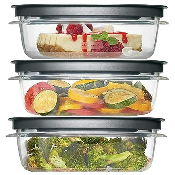Set de almacenamiento de alimentos Utensilux Rubbermaid Premier 3 tazas x4