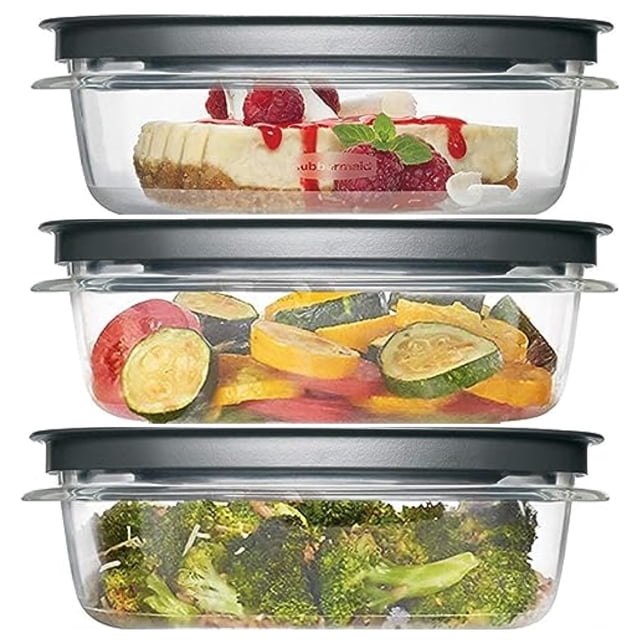 Set de almacenamiento de alimentos Utensilux Rubbermaid Premier 3 tazas x4