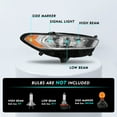 thumbnail image 4 of For 2013 2014 2015 2016 Ford Fusion Halogen Headlights Headlamps Pair LH+RH, 4 of 5