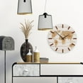 thumbnail image 6 of Modernist Home World Map Art Clock, White Wood Paneling, Laser Cut Natural Continents, Black Hour and Minute Hands, Round, Battery Operated (1 AA ) 19.75 Inches Diameter (50 cm), 6 of 6