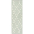 thumbnail image 2 of SAFAVIEH Kids Moroccan Wool Runner Rug, Mint/Ivory, 2'6" x 8', 2 of 6