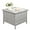 Gray, variant on WAROOM Outdoor PE Wicker Side Table with Storage Patio End Table Resin Rattan Storage Table for Garden Backyard Porch Poolside, Grey